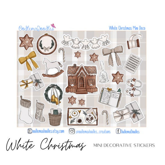 White Christmas Mini Decorative Stickers