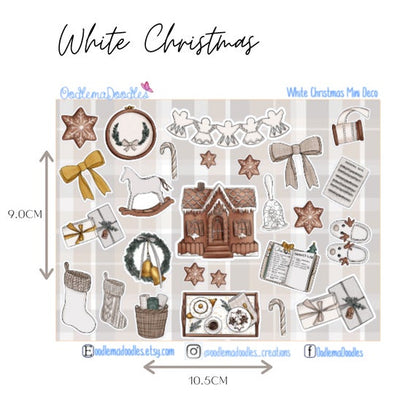 White Christmas Mini Decorative Stickers