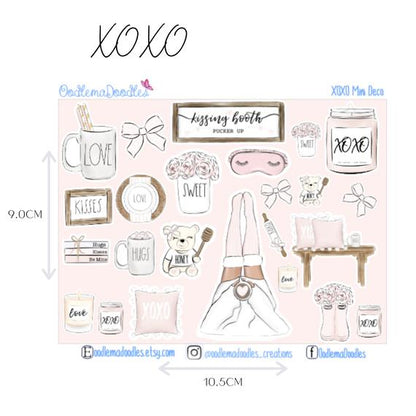 XOXO Mini Decorative Stickers