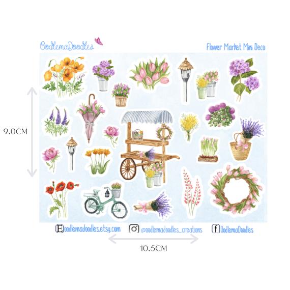 Flower Market Mini Decorative Stickers