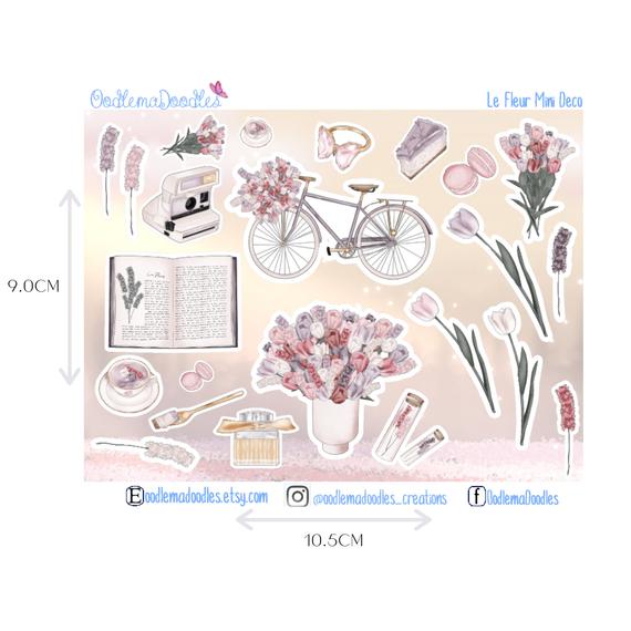 Le Fleur Mini Decorative Stickers