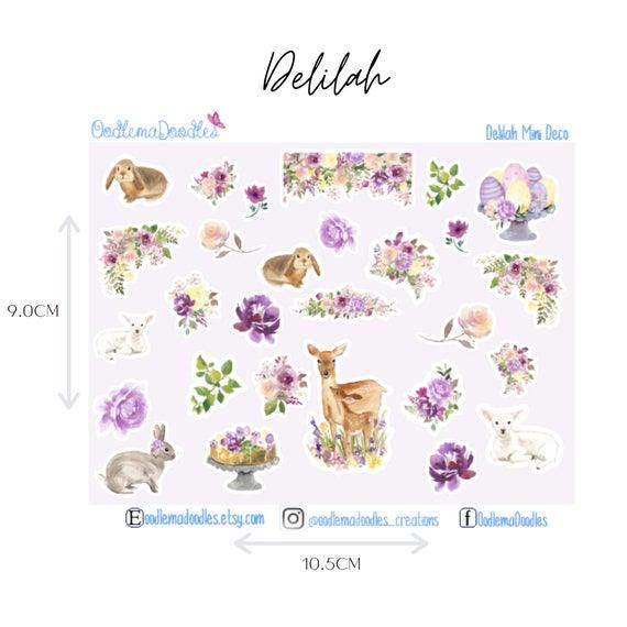Delilah Mini Decorative Stickers - oodlemadoodles