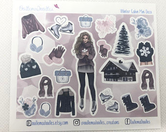 Winter Cabin - Decorative Stickers