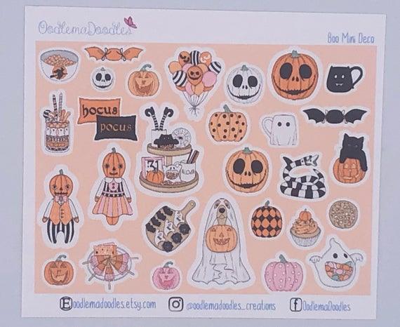 Boo Mini Decorative Stickers - oodlemadoodles