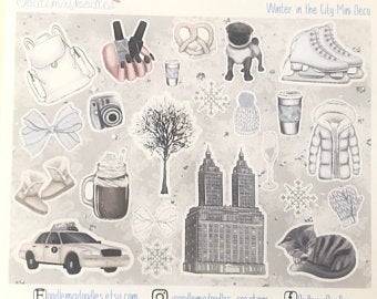 Winter in the City - Decorative Stickers