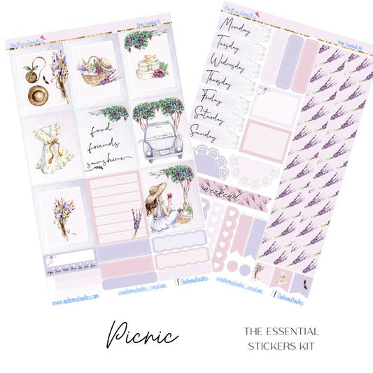 Picnic Essential Planner Sticker Kit