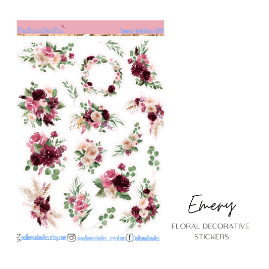 Emery Floral Decorative Stickers