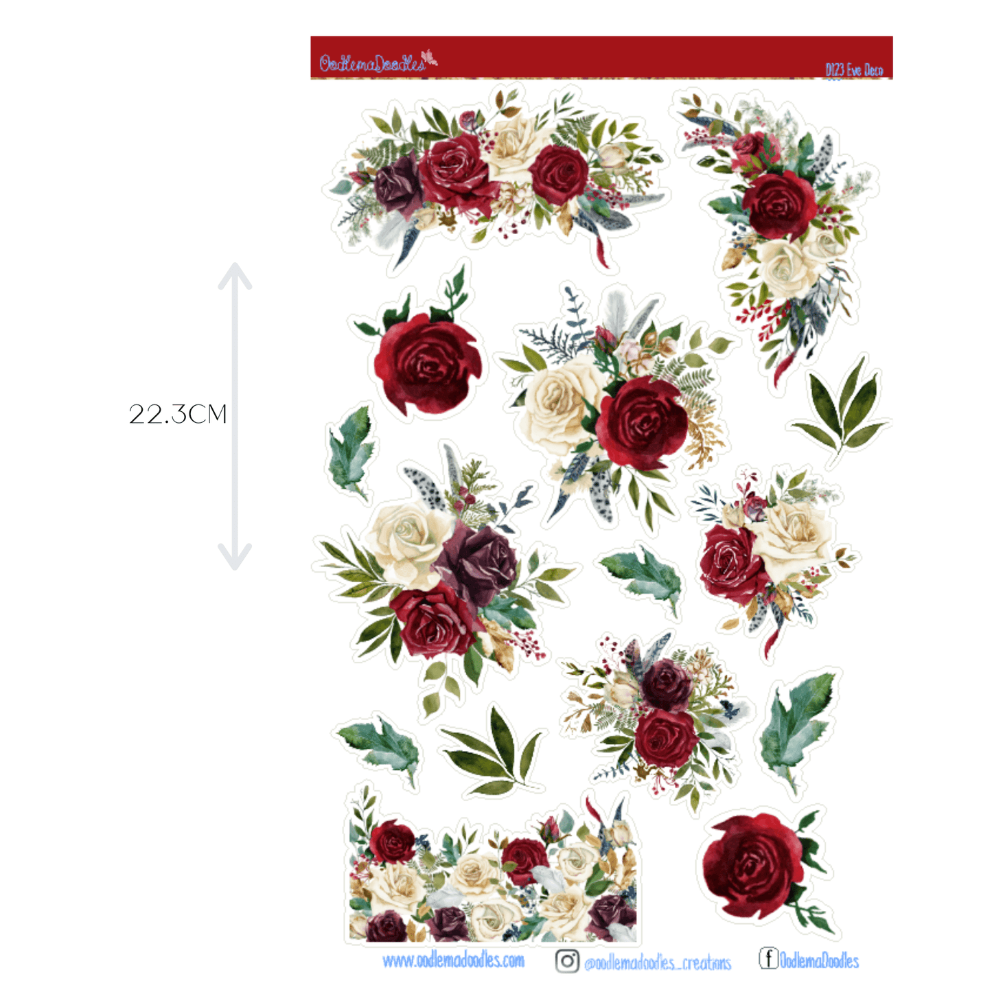 Eve Flower Large Decorative Planner Stickers