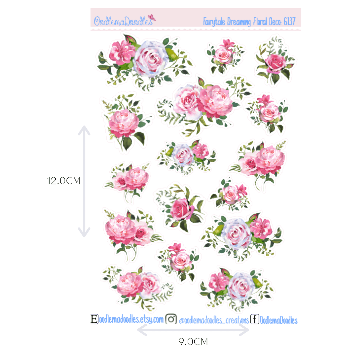 Fairytale Dreaming Floral Decorative Stickers