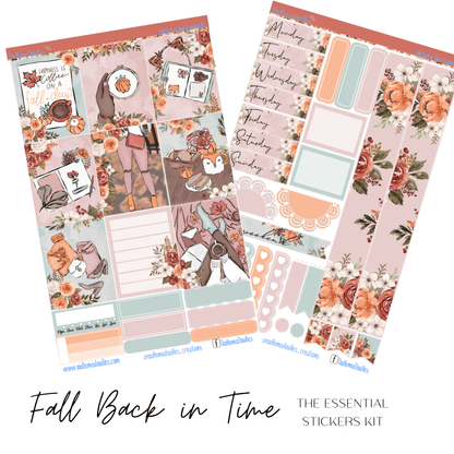 Fall Back in Time Essential Planner Sticker Kit