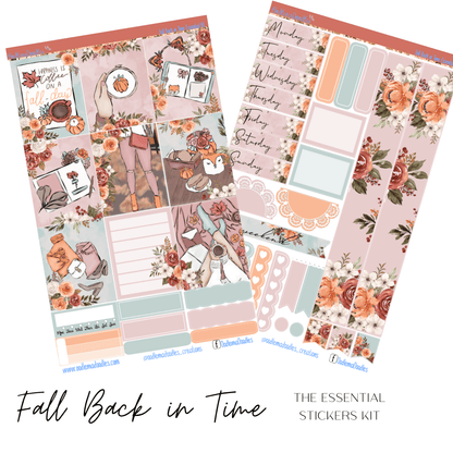 Fall Back in Time Essential Planner Sticker Kit