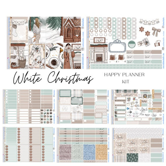 White Christmas Happy Planner Classic