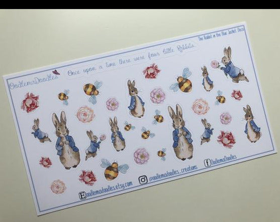 The Rabbit in the Blue Jacket Decorative Stickers