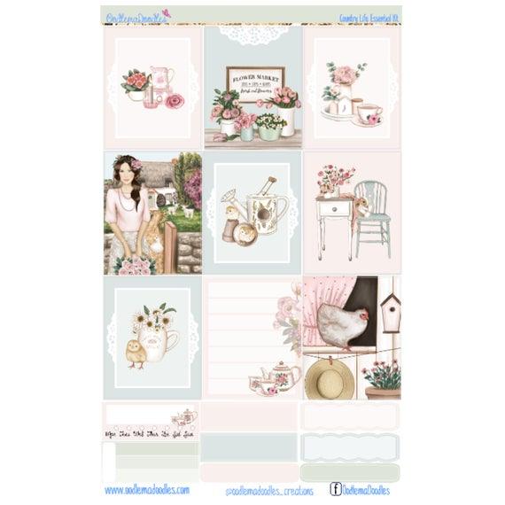 Country Life Essential Planner Sticker Kit - oodlemadoodles