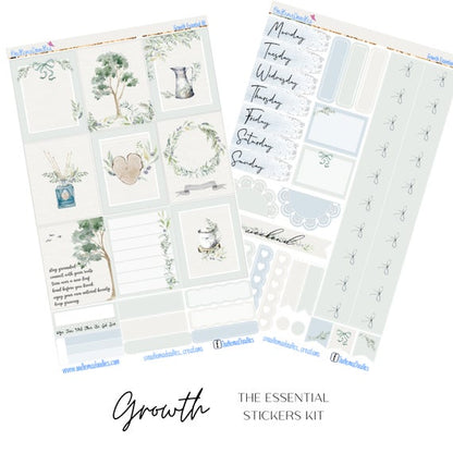 Growth Essential Planner Sticker Kit