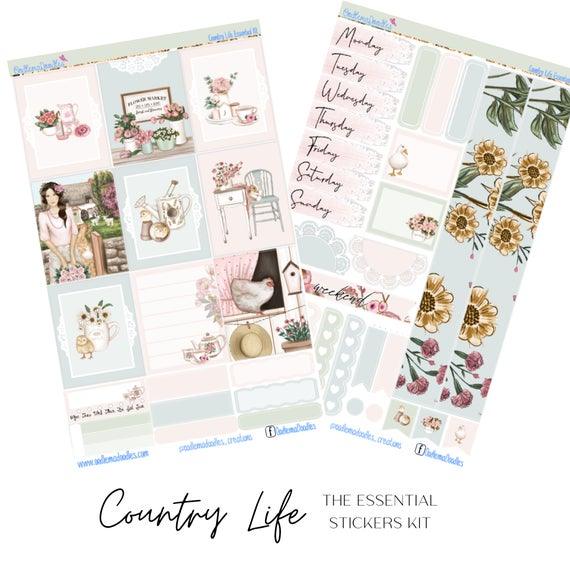 Country Life Essential Planner Sticker Kit - oodlemadoodles