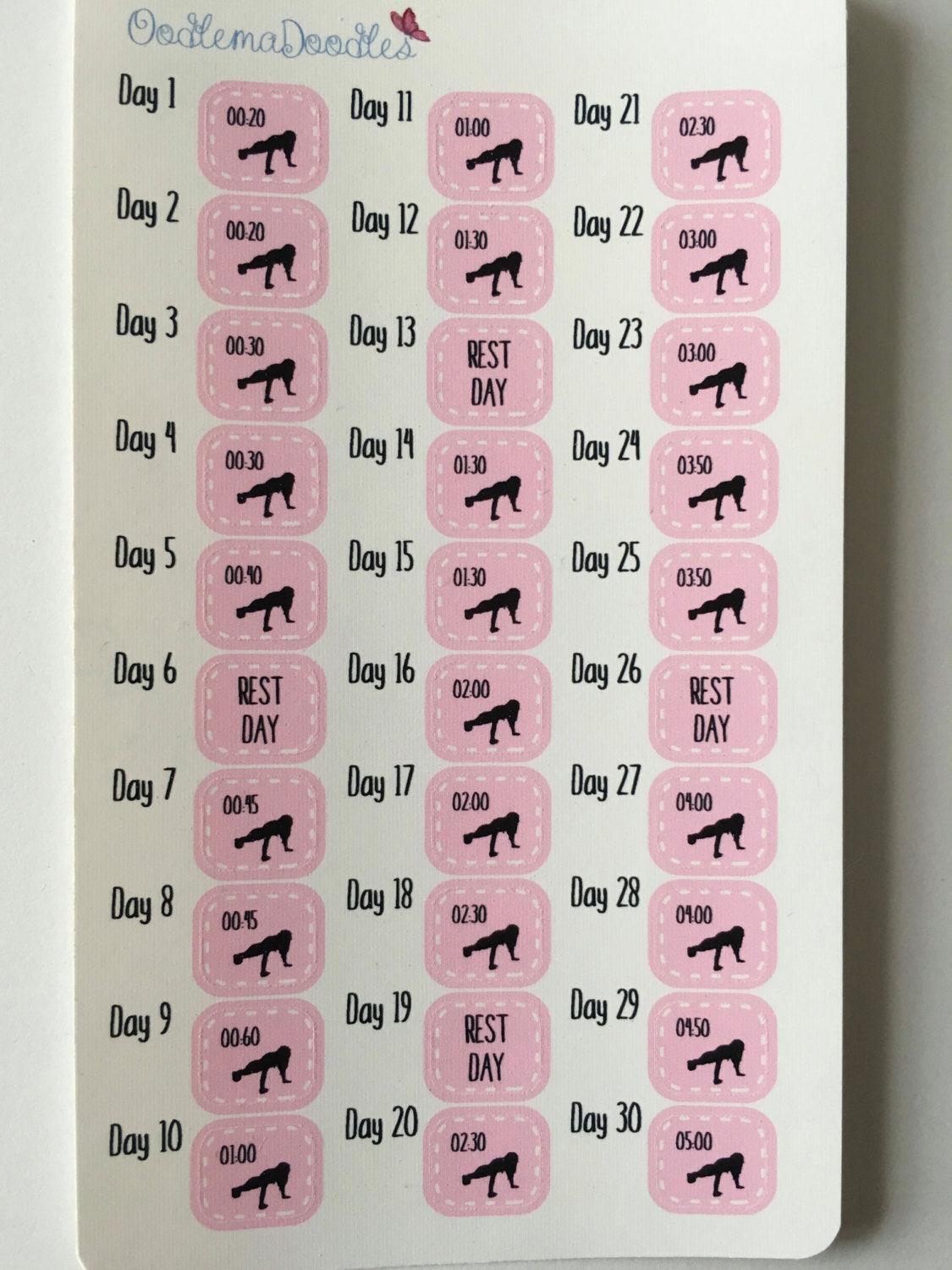 30 Day Challenge Stickers... - oodlemadoodles