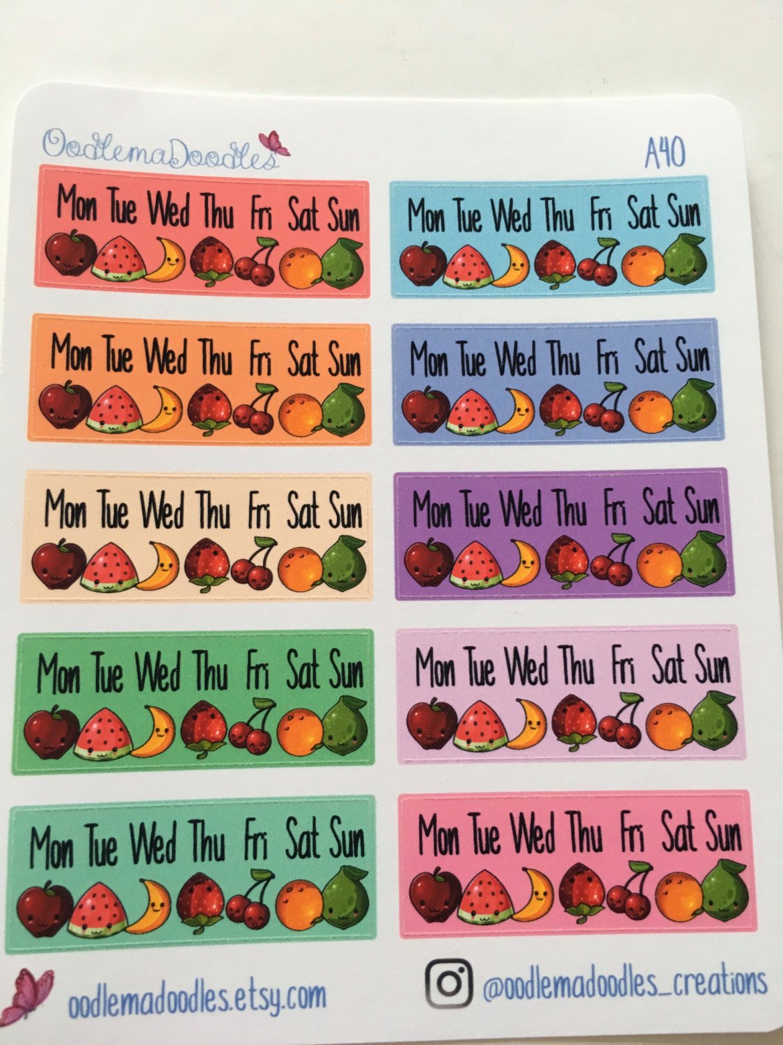 Fruit Tracker Stickers