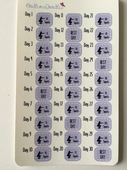 30 Day Challenge Stickers... - oodlemadoodles