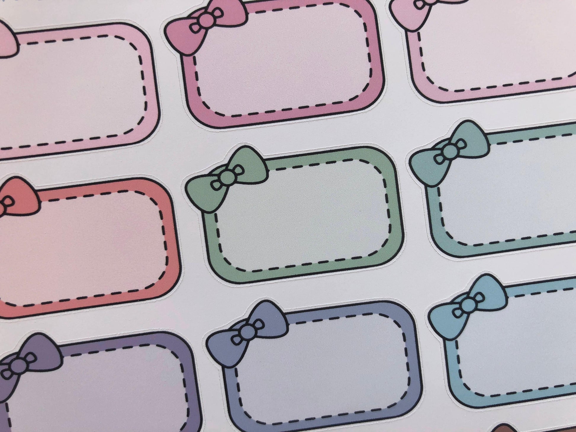 Bow Half Box Stickers - oodlemadoodles