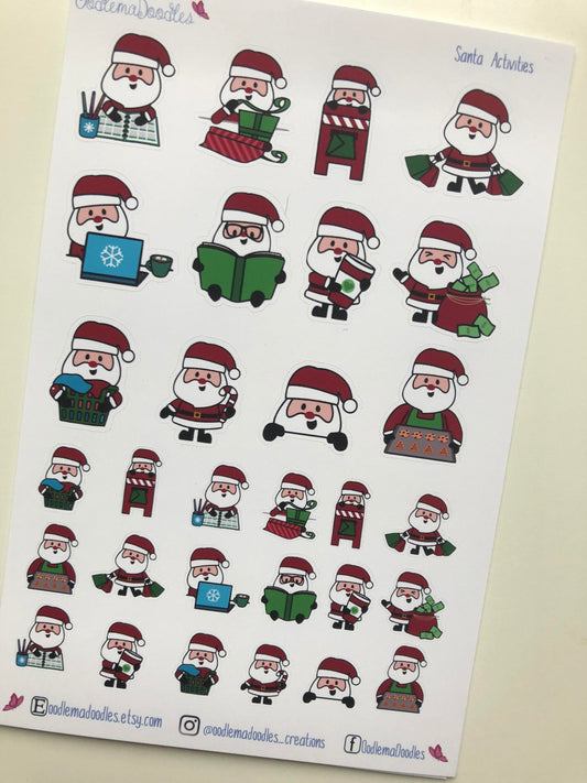 Santa Activites Stickers