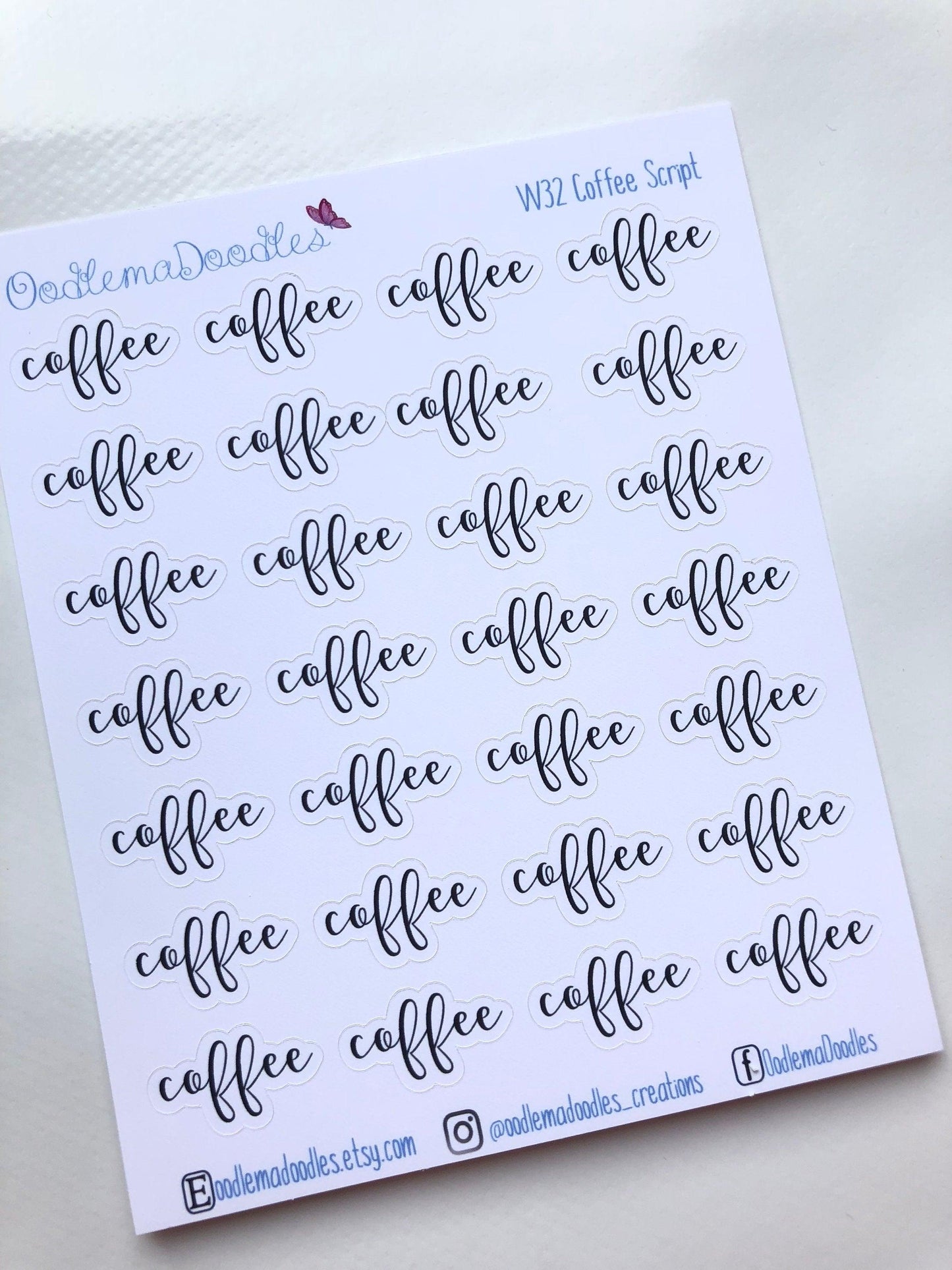 Coffee Script Stickers - oodlemadoodles