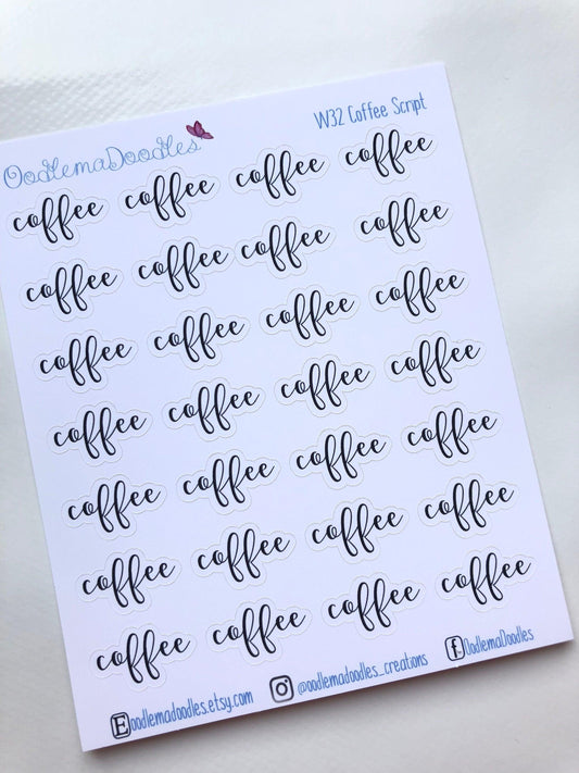 Coffee Script Stickers - oodlemadoodles