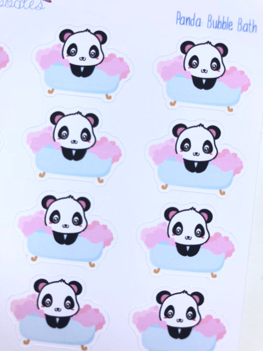 Kawaii Panda Bubble Bath Stickers