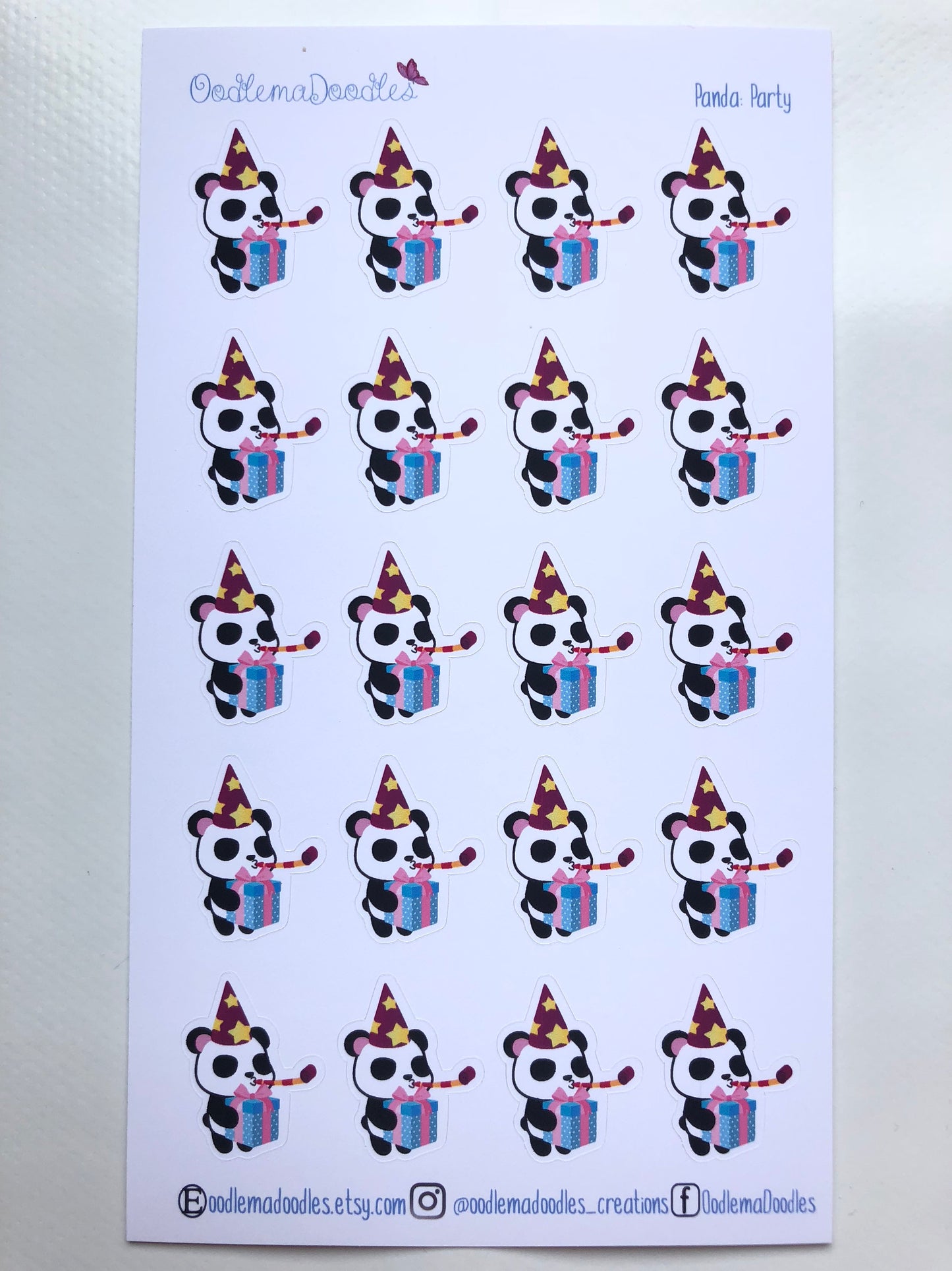 Kawaii Panda Party Stickers