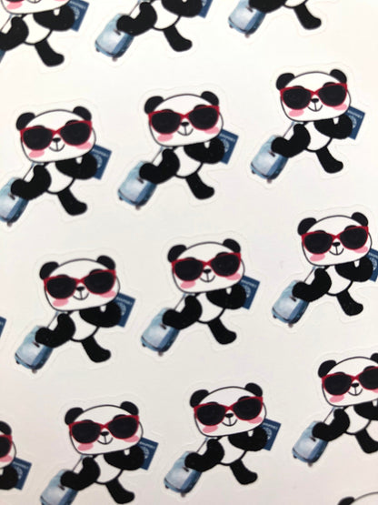 Kawaii Panda Movie Binge Stickers : C47