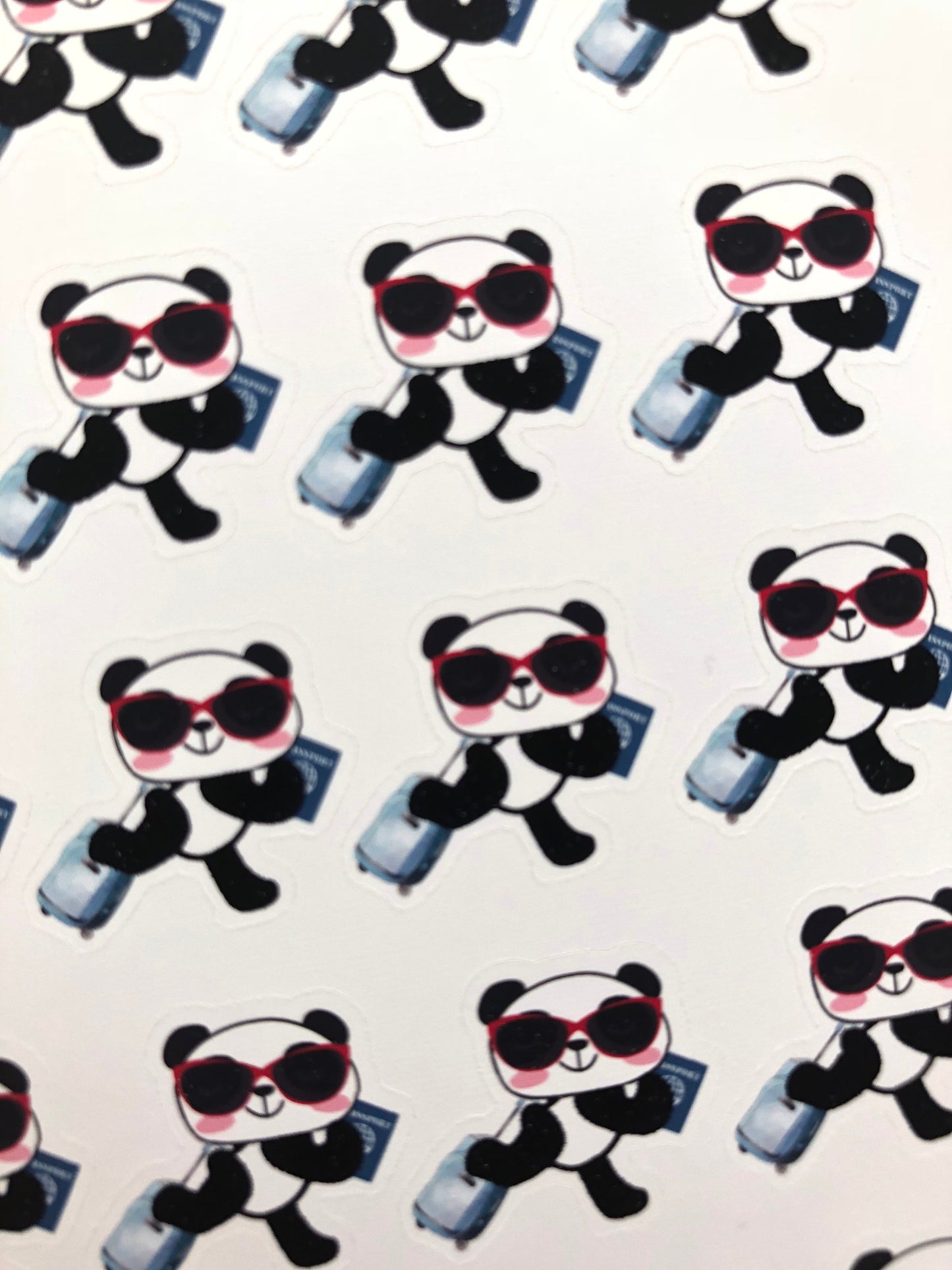 Kawaii Panda Trave Time Stickers