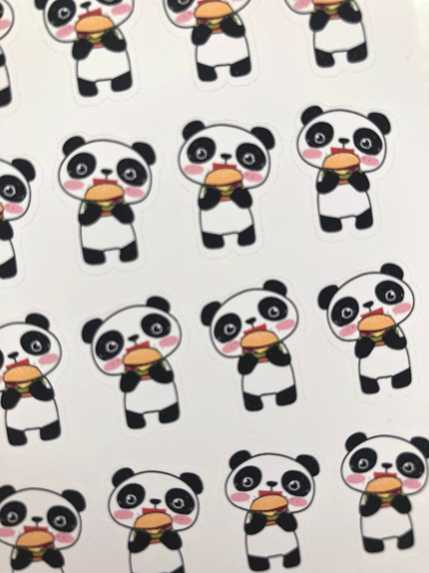 Kawaii Panda Cheat Day Stickers