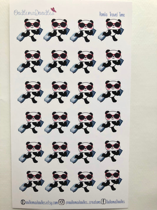 Kawaii Panda Movie Binge Stickers : C47