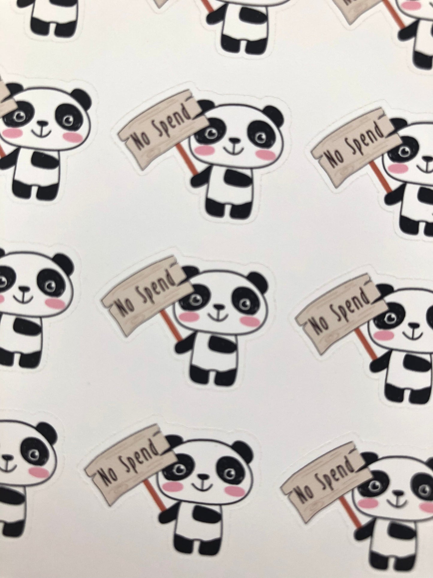 Kawaii Panda No Spend Stickers :