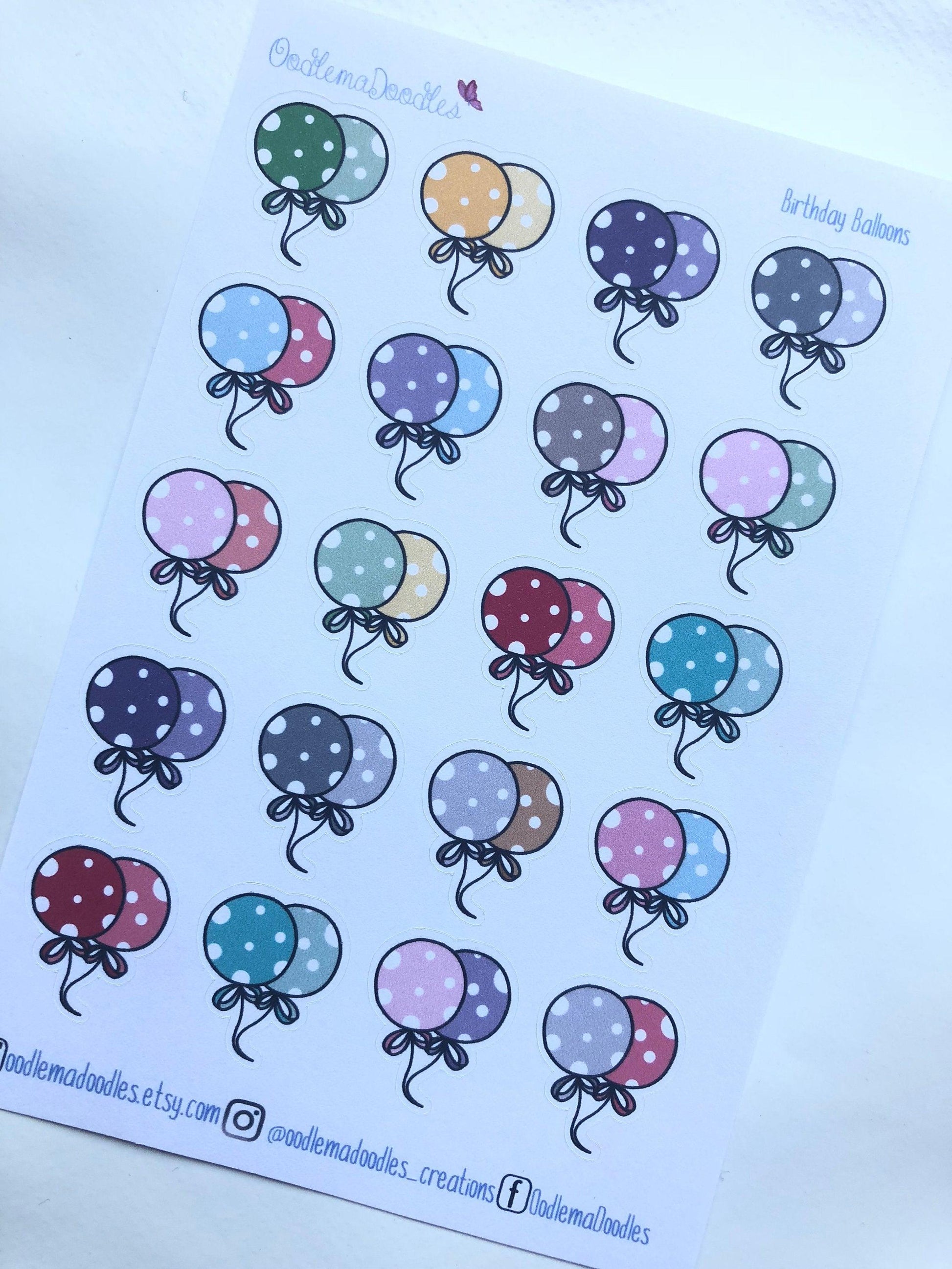 Balloon Stickers - oodlemadoodles