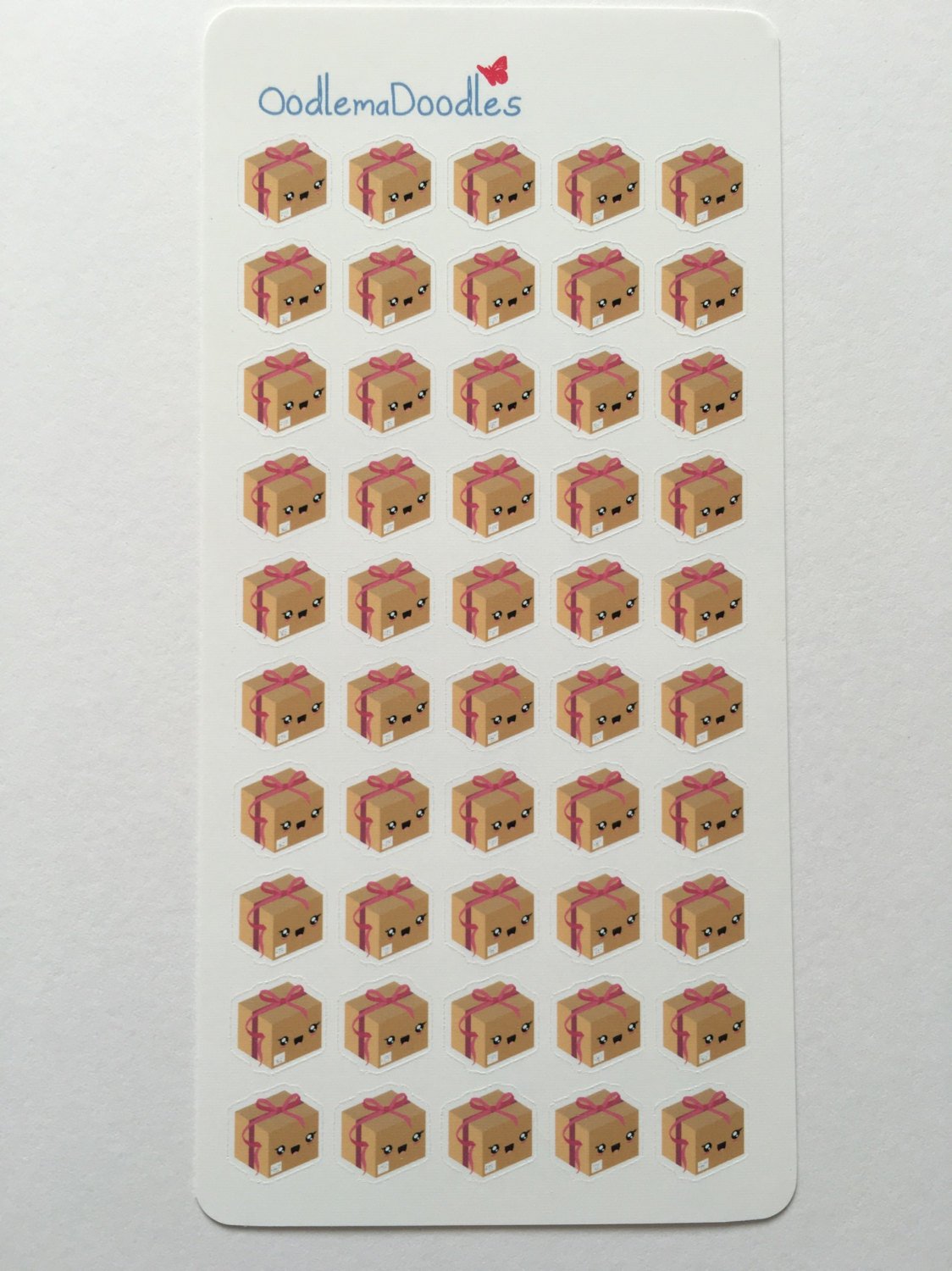 Kawaii Pink Bow Parcel Stickers : B17