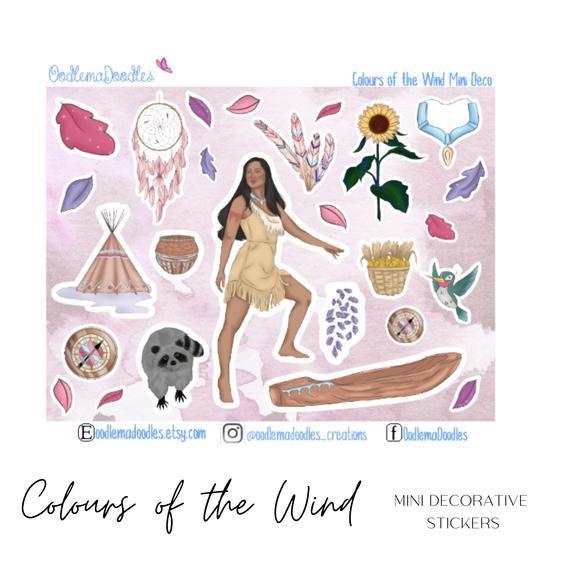 Colours of the Wind Mini Decorative Stickers - oodlemadoodles